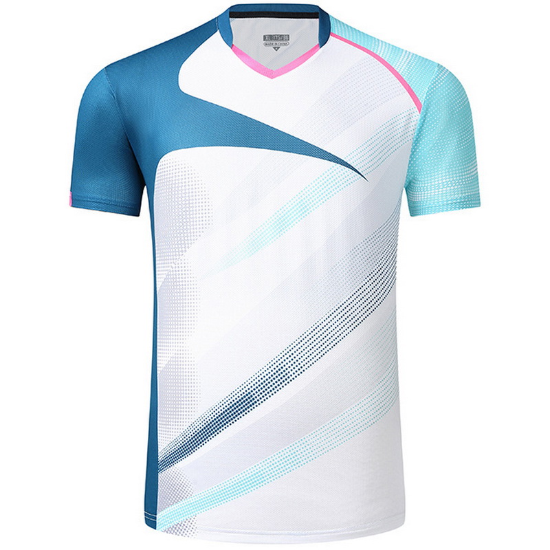 Teal/White Fashion V-Neck Shirt Away Men's Soccer Jersey