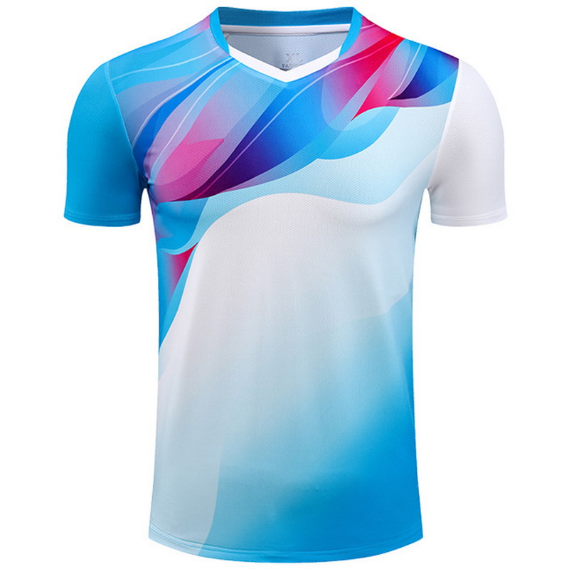 Blue/White Team V-Neck Jersey Away Men's Soccer Shirt