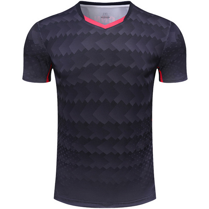 Black Summer Short Sleeve Shirt Away Men's Soccer Jersey