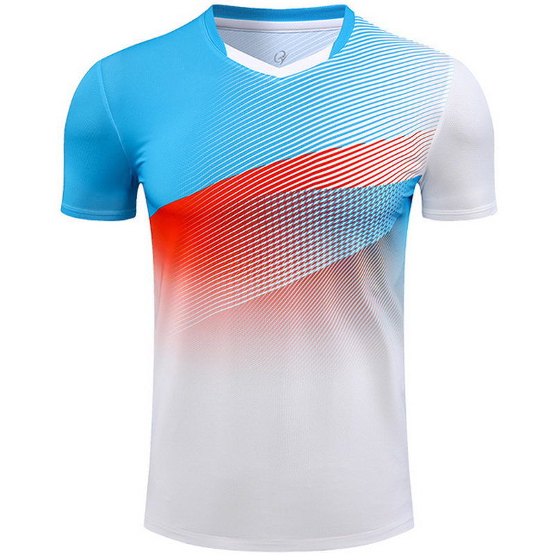 Blue/White Training V-Neck Shirt Third Men's Soccer Jersey