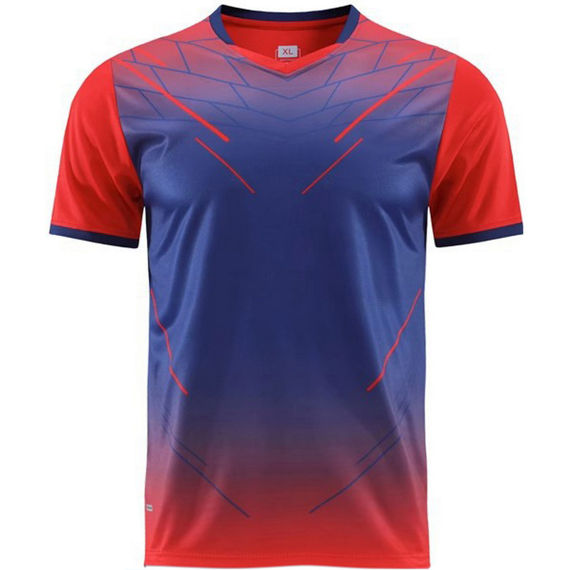 Navy/Red Training V-Neck Shirt Away Kids Soccer Jersey