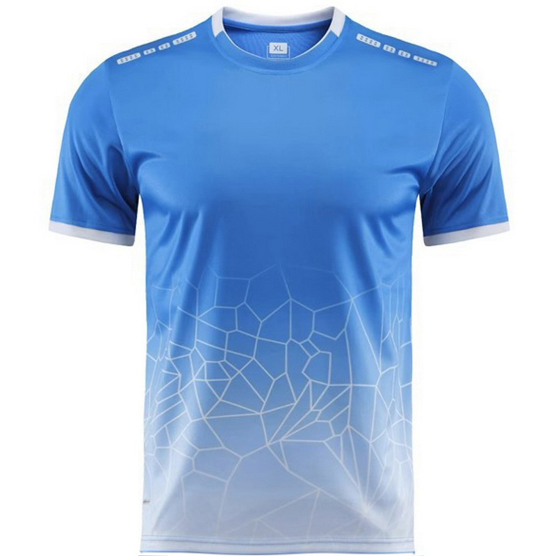 Blue Team Short Sleeve Jersey Third Kids Soccer Shirt