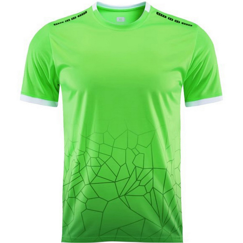 Green Fashion Short Sleeve Shirt Home Kids Soccer Jersey