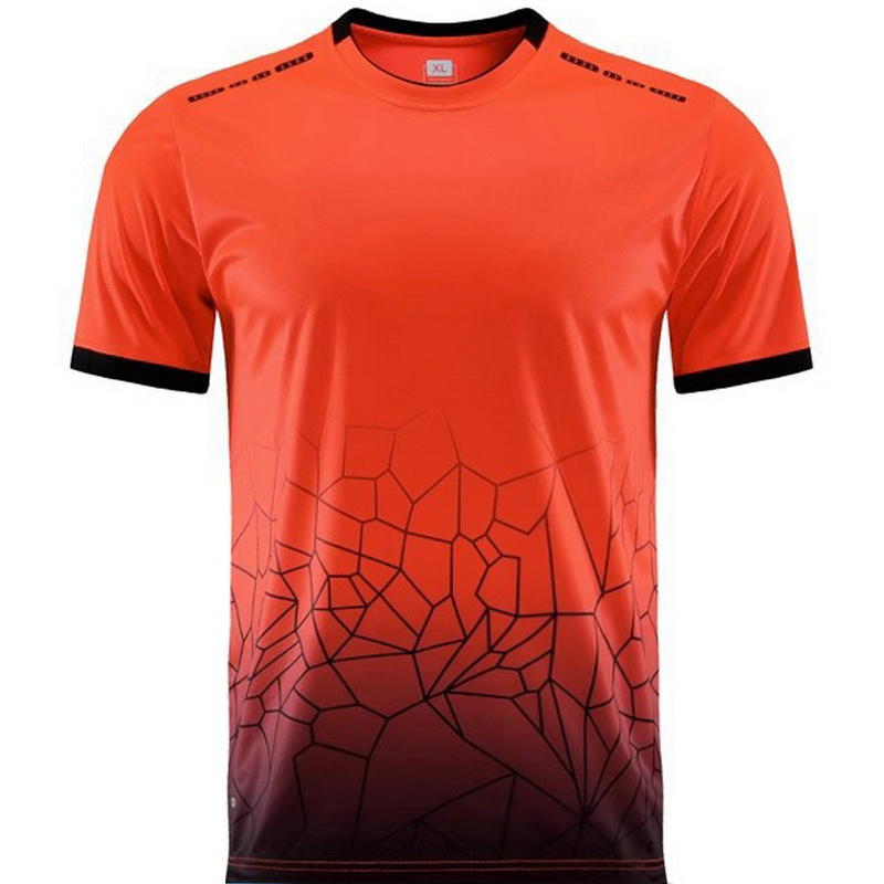 Orange Sports Short Sleeve Jersey Away Kids Soccer Shirt