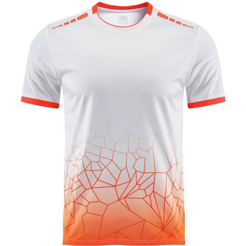 White/Orange Team Merch Jersey Home Kids Soccer Shirt