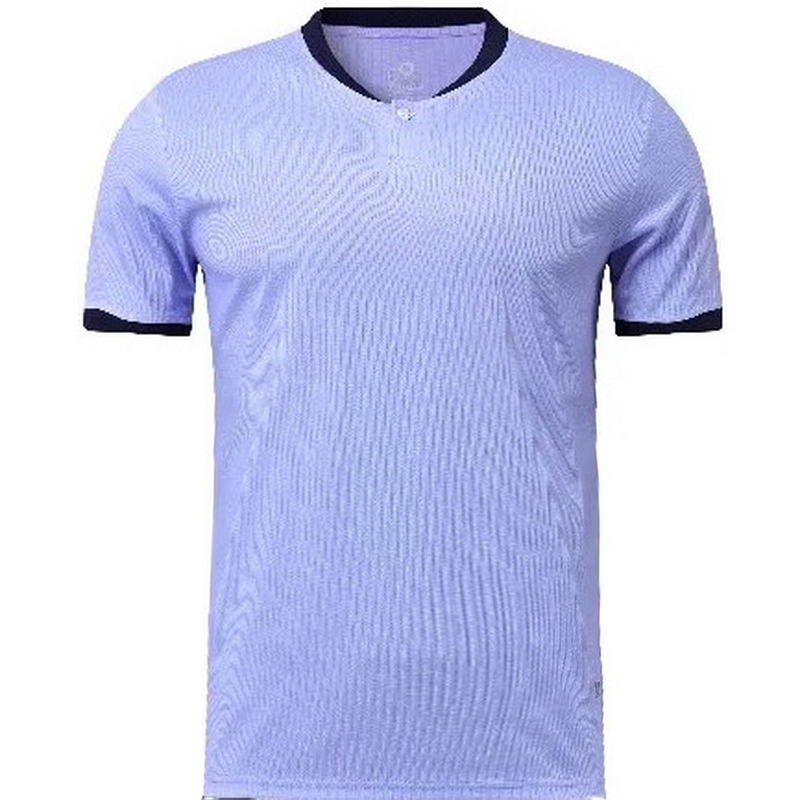 Blue Team Short Sleeve Jersey Away Kids Soccer Shirt