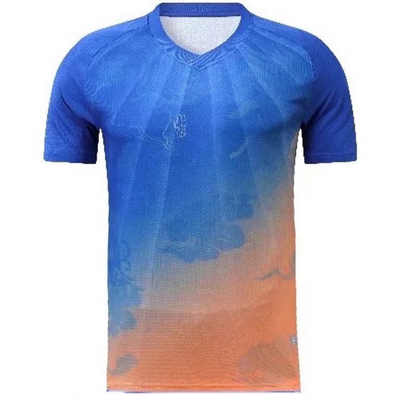 Blue/Orange Summer Merch Shirt Away Kids Soccer Jersey